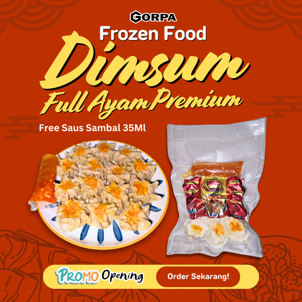 

Dimsum Ayam Frozen Food Premium (Isi 9 Pcs) + Free Saus Sambal