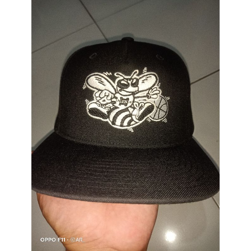 Topi snap back Hornets mitchell and ness second good