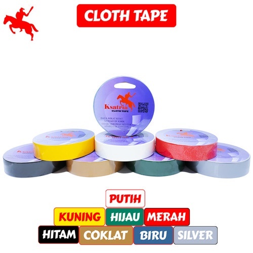 

Lakban OPP Tape / Lakban Kain Solasi Kain Ksatria Tape Cloth Tape - Putih, 23MM X 8Meter