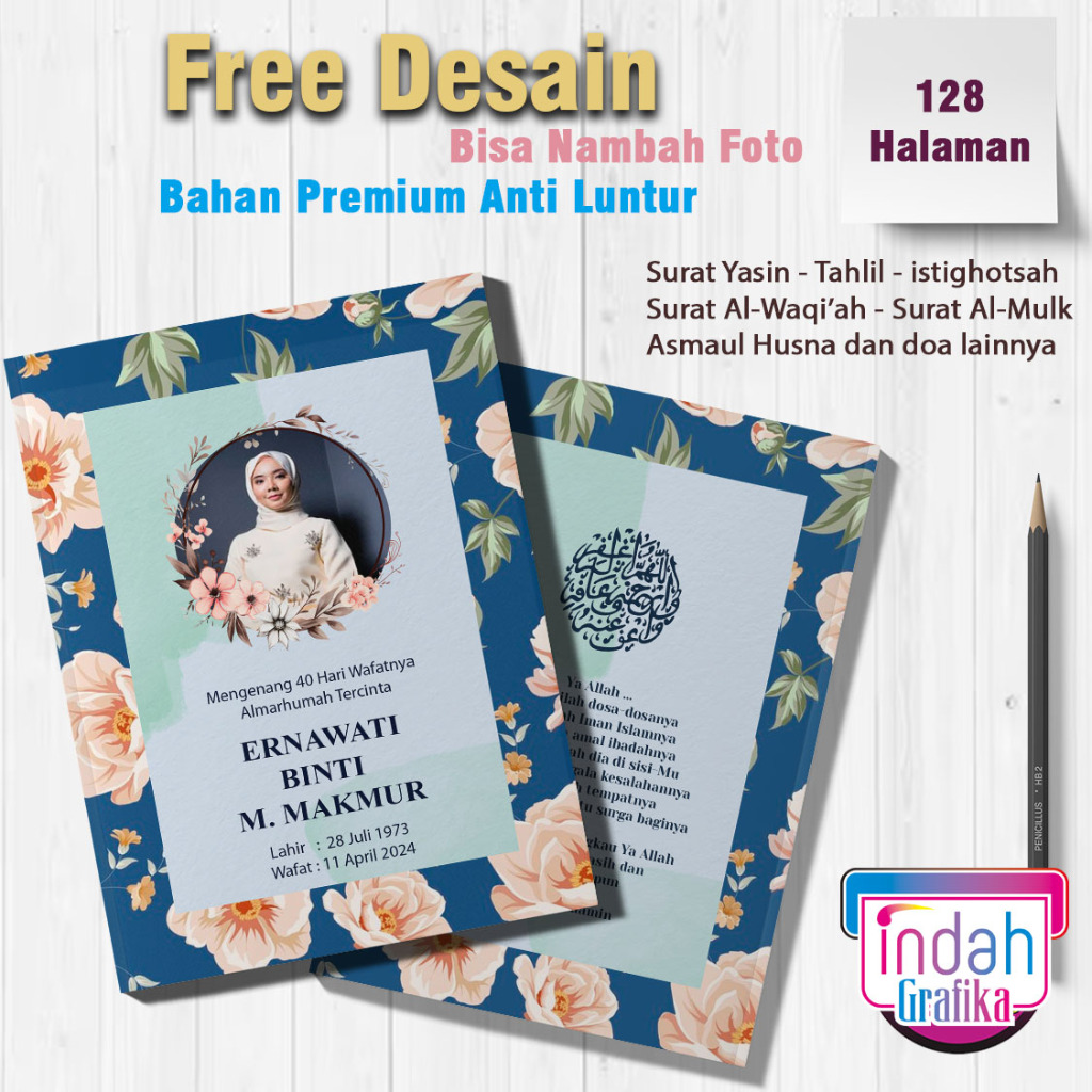 

YASIN DAN TAHLIL MOTIF BUNGA FLORAL