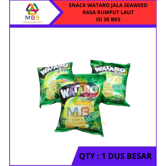 

1 DUS ISI 30 BUNGKUS X 30 GRAM WATARO SNACK TARO SEAWEED RASA RUMPUT LAUT