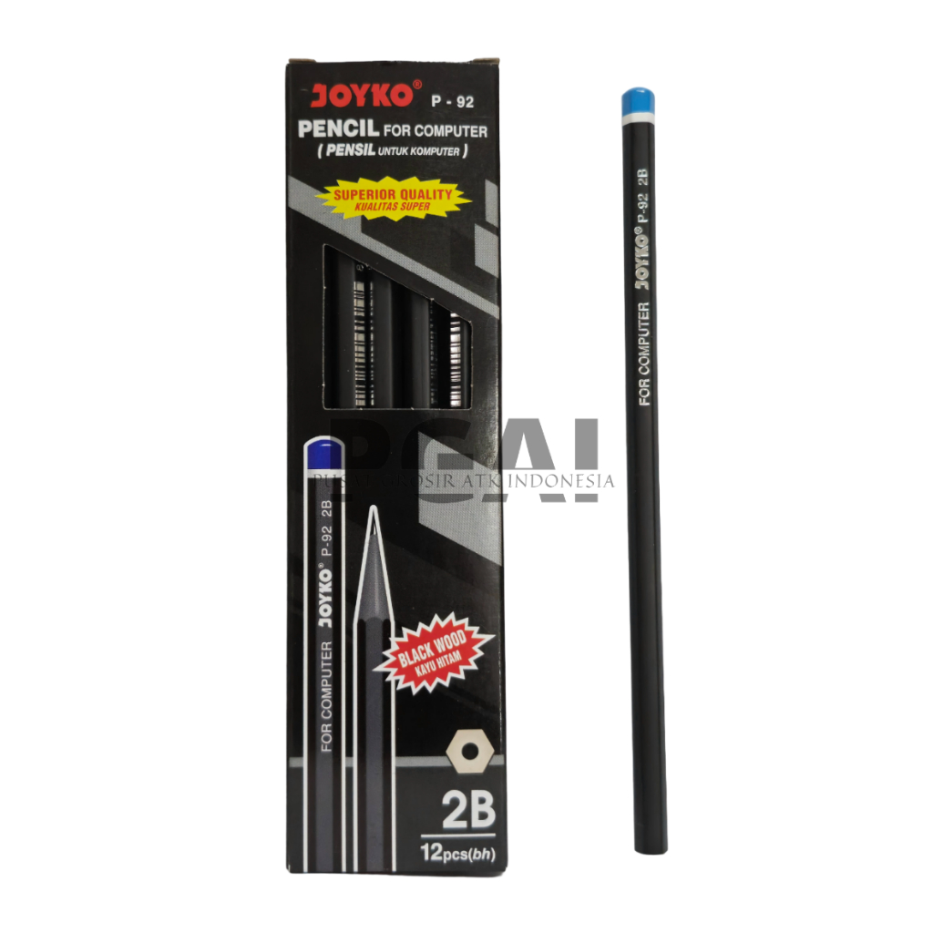 

PENSIL PENCIL 2B JOYKO P-92 FOR COMPUTER 1 PACK ISI 12 PCS ALAT TULIS STATIONERY