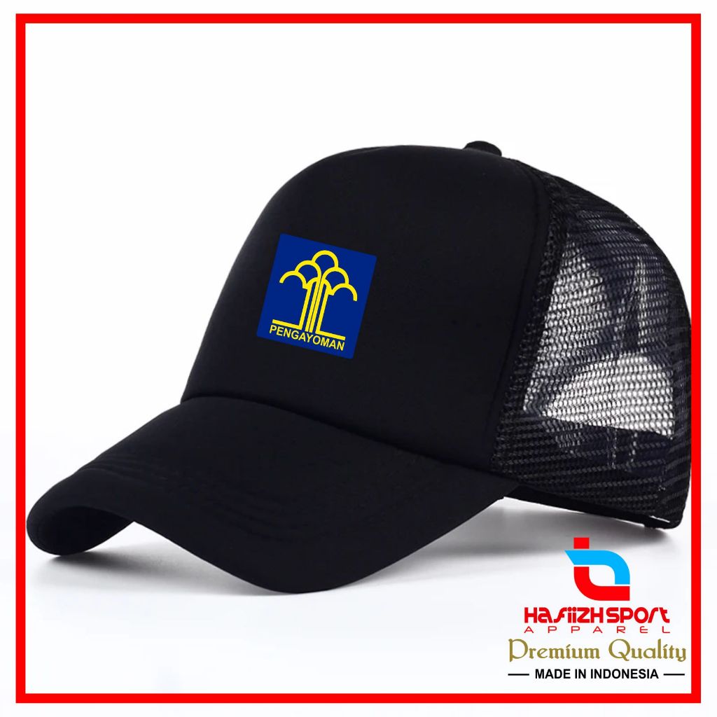 TOPI KEMENKUMHAM / TOPI JARING LOGO KEMENKUMHAM / TOPI TRUCKER KEMENKUMHAM PREMIUM