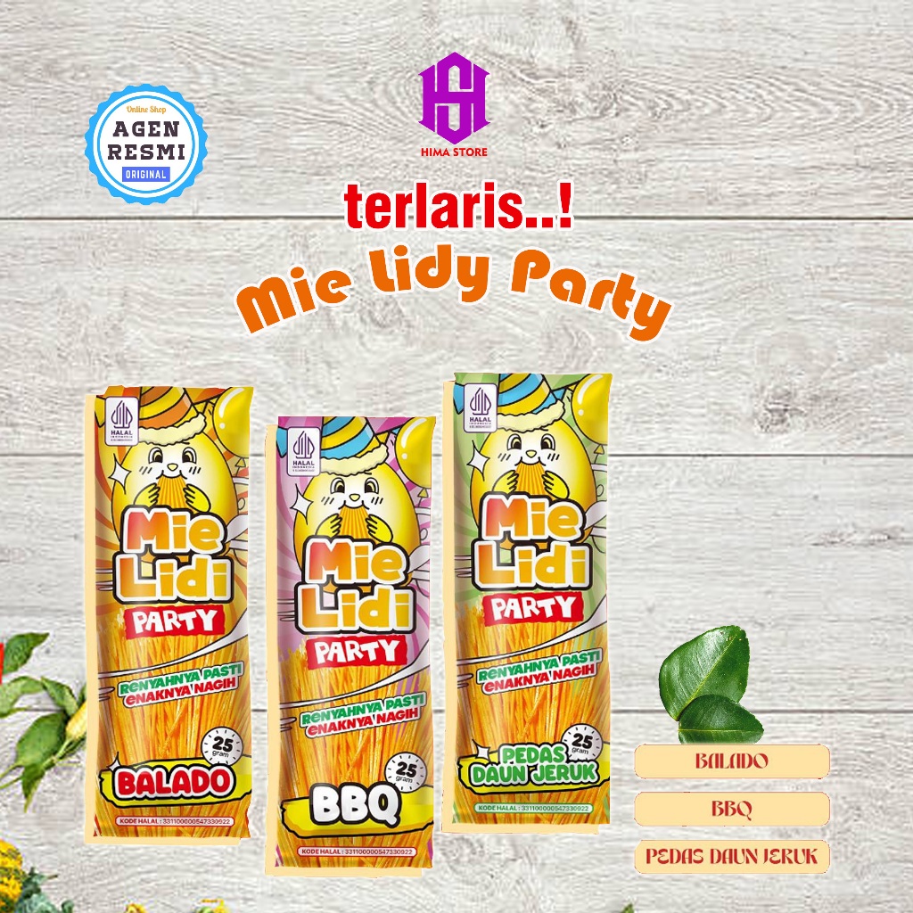 

Mie Lidi Party CMI | Cemilan Murah Indonesia I Cemilan Viral 25 g