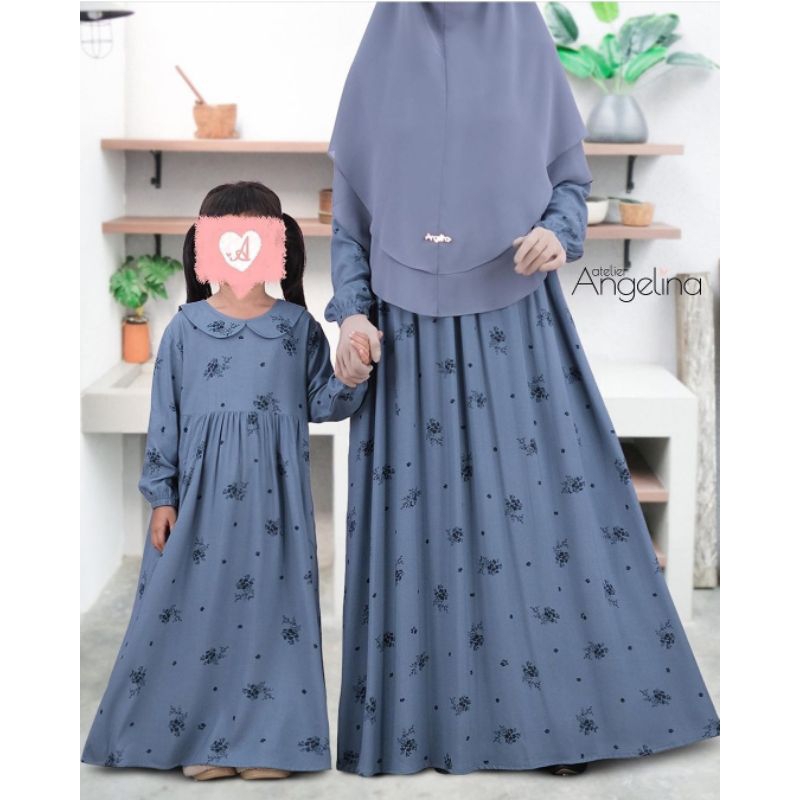 SARAH DRESS & LITTLE SARAH MAFLO CORNFLOWER by Atelier Angelina