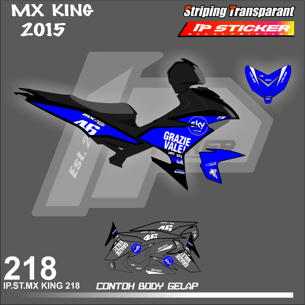 MX KING 150 2015 (COD) STIKER STRIPING MOTOR YAMAHA MX KING HOLOGRAM DAN TRANSPARAN