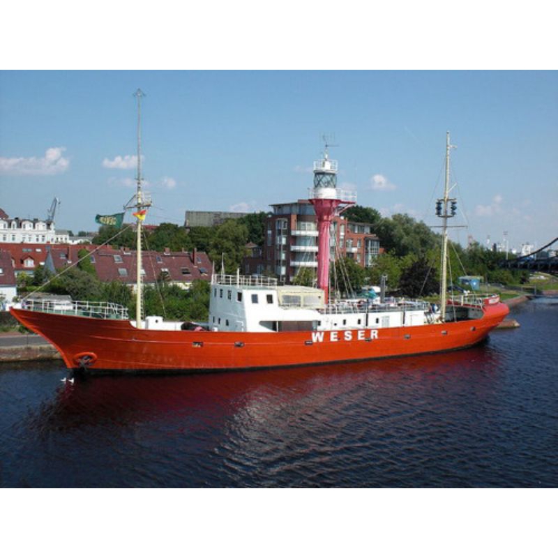 Lembaran pola papercraft kapal fireboat weser skala 1:250 (SM-F1)