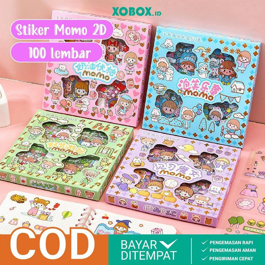 

MURMER Stiker Aesthetic 2D Lucu Isi 1 Lembar Anti Air Dekorasi Scrapbook HM39 XOBOX