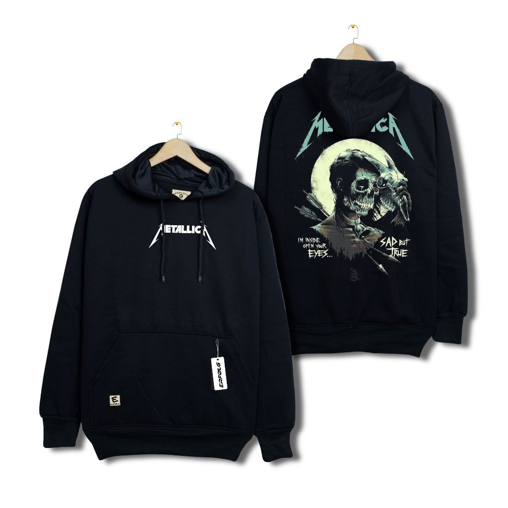 Sweater Hoodie Cowok Keren 2024 Motif METAL MEGADETH Sablon Depan Belakang Switer Hodie Distro Pria 