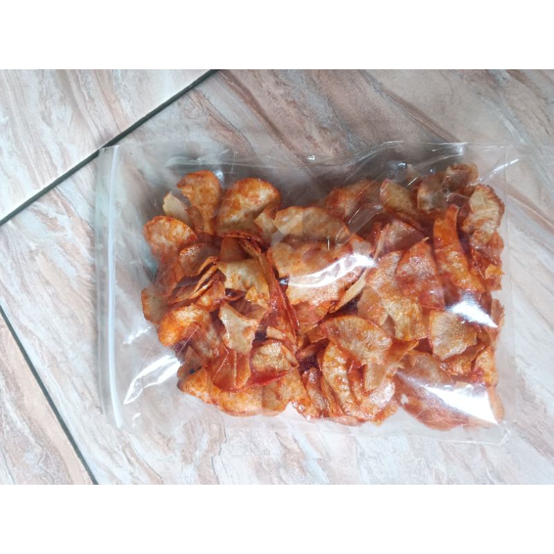 

KERIPIK SINGKONG KRIPIK SINGKONG ORIGINAL/ PEDAS 500 gram