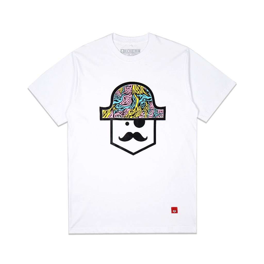 Kick Denim - T shirt Pria Lengan Pendek Putih | Ts Bren