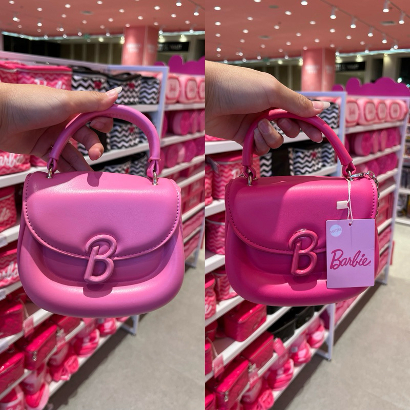 Miniso x Barbie ‼️ Tas Jinjing Hand Bag / Sling Bag Embos Barbie