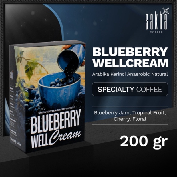 

Termurah Kopi Arabika Blueberry Well Cream Coffee Bean Arabica Biji Bubuk Coffe