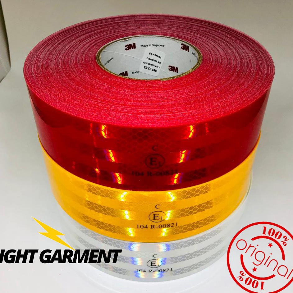 

Kreatif Stiker Sticker Pemantul cahaya KIR DISHUB Original 3M 983 Conspicuity Tape Diamond Grade Per 1 meter Lakban Scotlight Skotlet Truk Kendaraan Reflektor Reflektif Visibilitas Safety