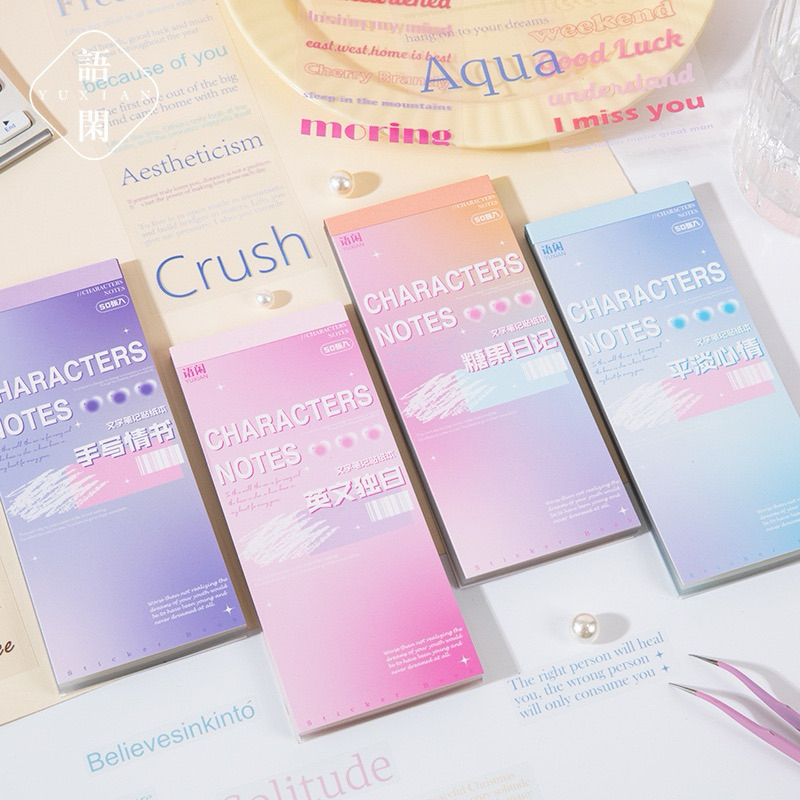 

(3DB) sticker book transparan quotes handwriting word kata kalimat hiasan decor journaling