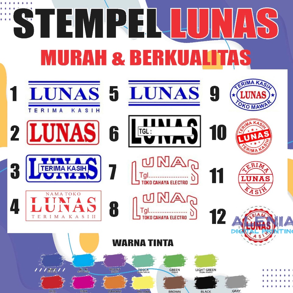 

Terjangkau Stempel LUNAS Otomatis Nama Toko