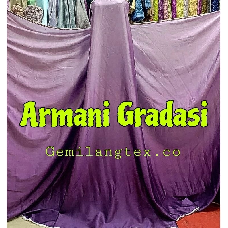 Bahan Kain SATIN ARMANY GRADASI // Kain Armany Premium // Polos // Kain Motif Gradasi // Ombre 2 Ton