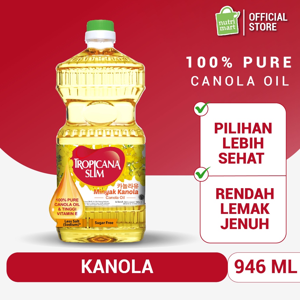 

Terlaris Tropicana Slim Minyak Kanola 946ml 1 Pure Canola Oil