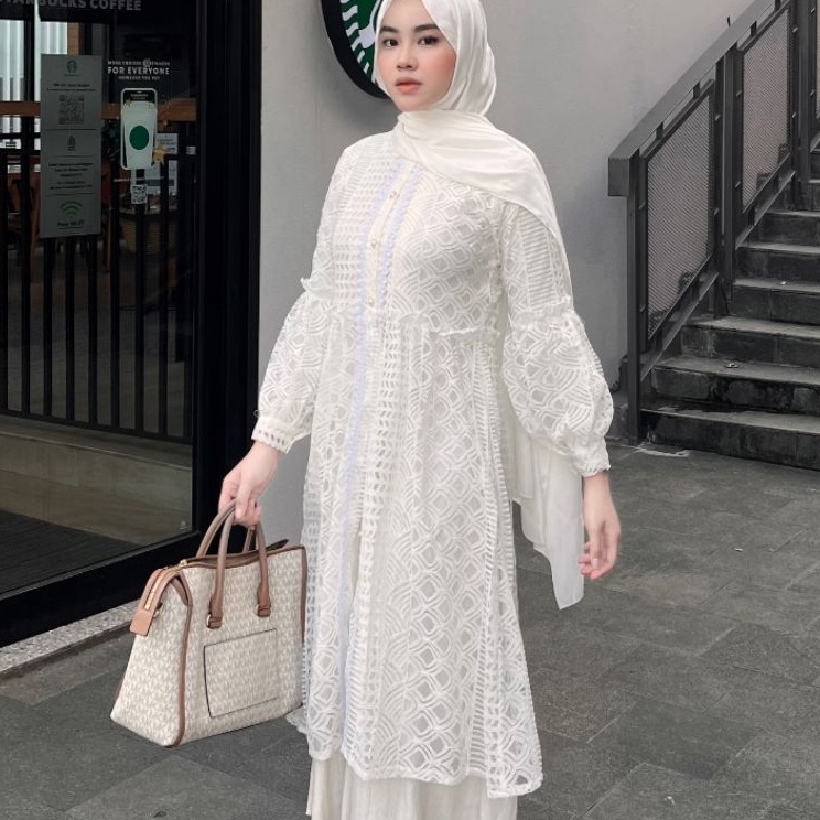 Limitless Outer Brukat Cardigan Brokat Lengan Panjang atasan outher brukat Outer Brokat outer Tulle 