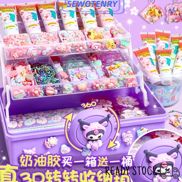 

Sale COD Kuromi Box599PCS DIY Deco Lem Krim Stiker Guka Dee DIY Krim Tanah Liat Set Lengkap Alat Guka Tenda Tangan Stiker Dengan Anak Perempuan Dan Mainan Anakanak