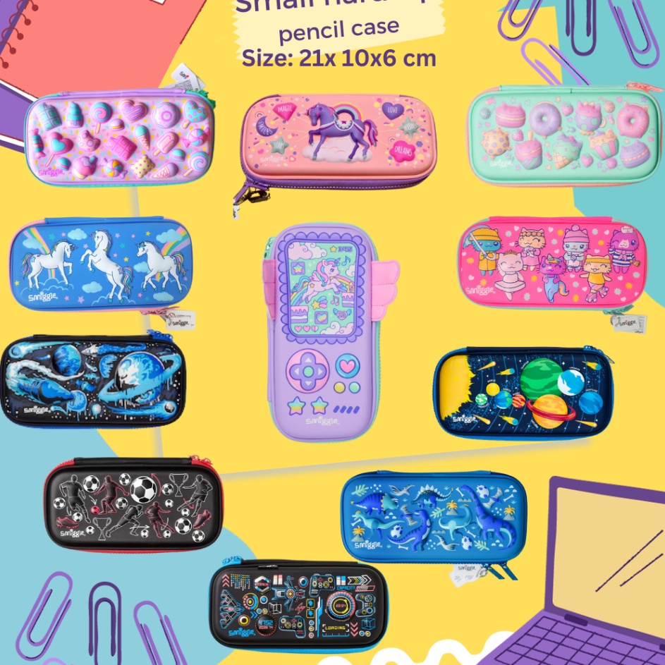 

Essential SMIGGLE Wonderous hardtop pencil case small nimbul 3D