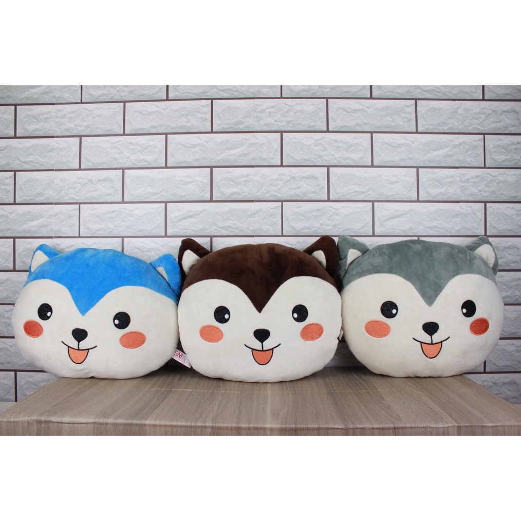 DISKON Bantal Sofa Baby Husky Cute Baby Husky Cushion 3 Colours