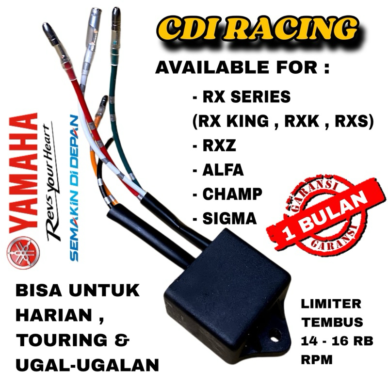 CDI RACING UNLIMITER YAMAHA RX KING RXS RXK RXZ ALFA CHAMP SIGMA