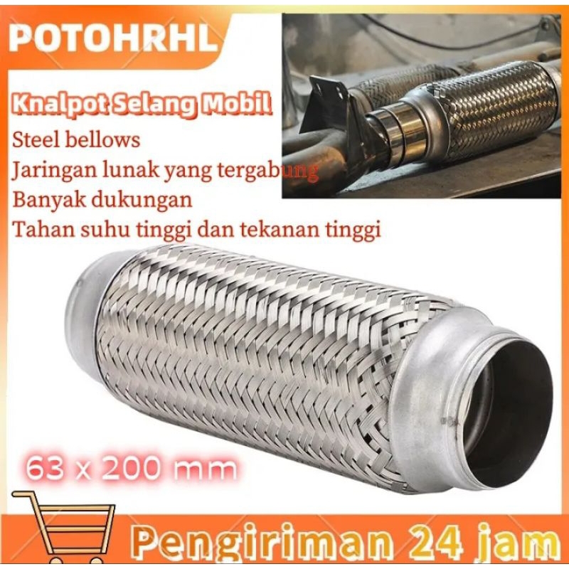 Fleksibel Flexibel Fleksible Knalpot Pendek Mitsubishi Canter PS125 Turbo PS136 HDX Ulir Bisa Bunyi 