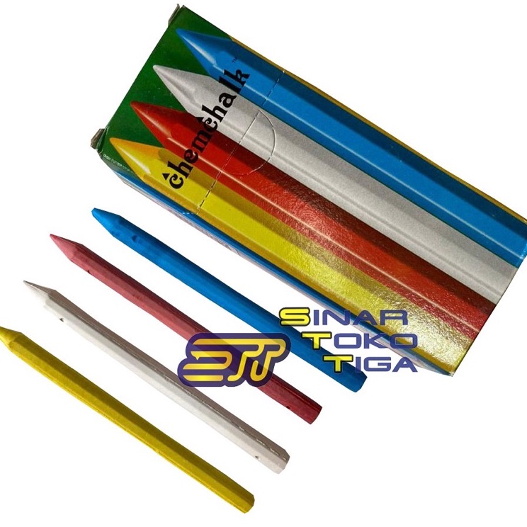 

Per Kotak Kapur Model Pensil Penanda Bahan Kain isi 12 pcs 4 Warna
