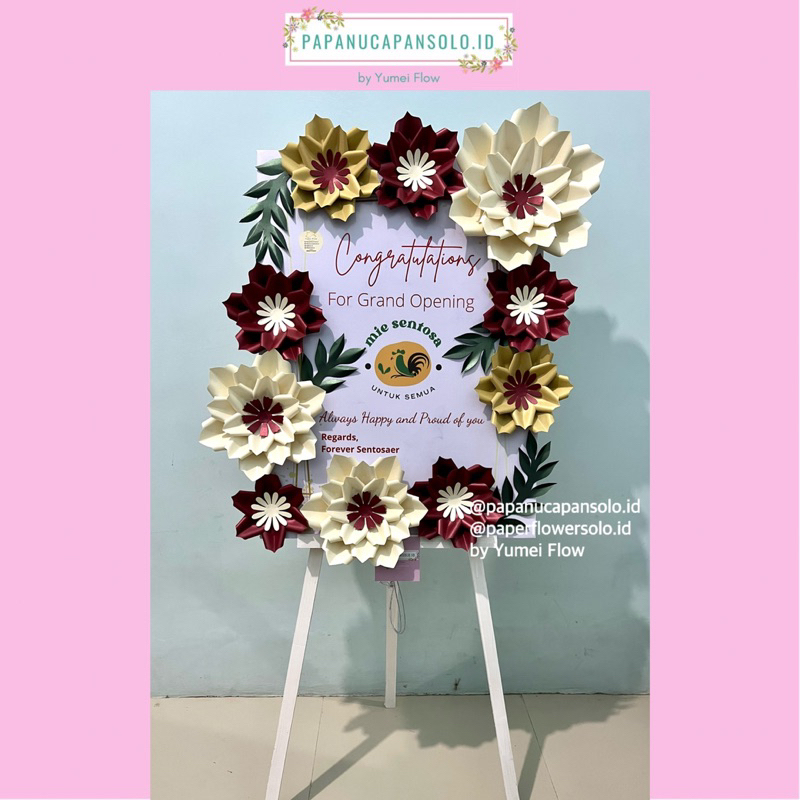 papan ucapan paper flower yumei flow