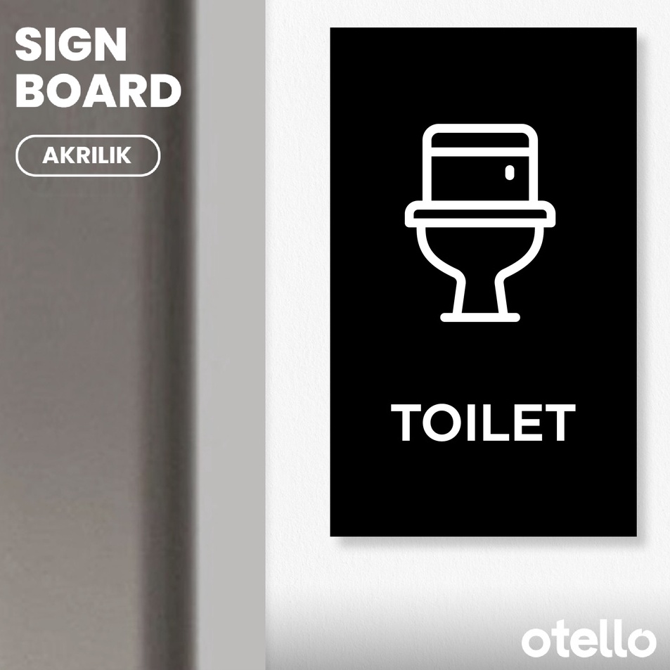 

Murah Otello Toilet Pria Wanita Sign Board Akrilik Print Papan Petunjuk Signage Ruangan Modern Label Nama Restroom Sticker Tempel Dinding
