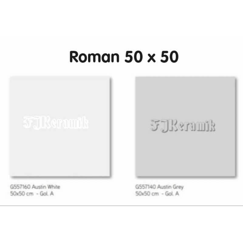 Keramik 50x50 Roman G557160 Austin white (kwalitas gres tekstur Matt)