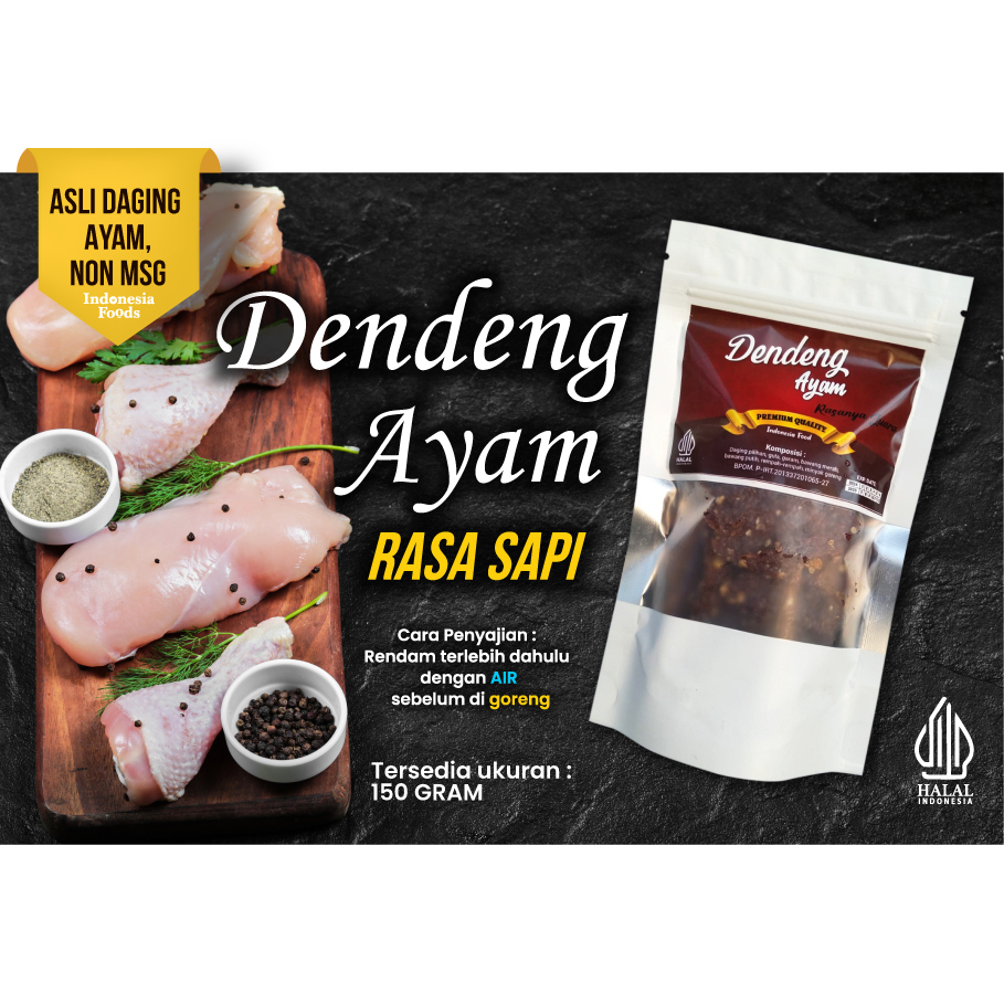 

DENDENG AYAM RASA SAPI (150) gram BISA COD Tinggal dipanaskan di oven atau goreng sebentar bisa juga dgn microwavxe cukup 1menit