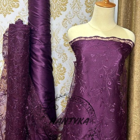 Dijamin Ori KAIN TILE AKAR MUTIARA GLITER  TERMURAH  TULLE  BAHAN BROKAT GLITER MUTIARA MOTIF  BROKA