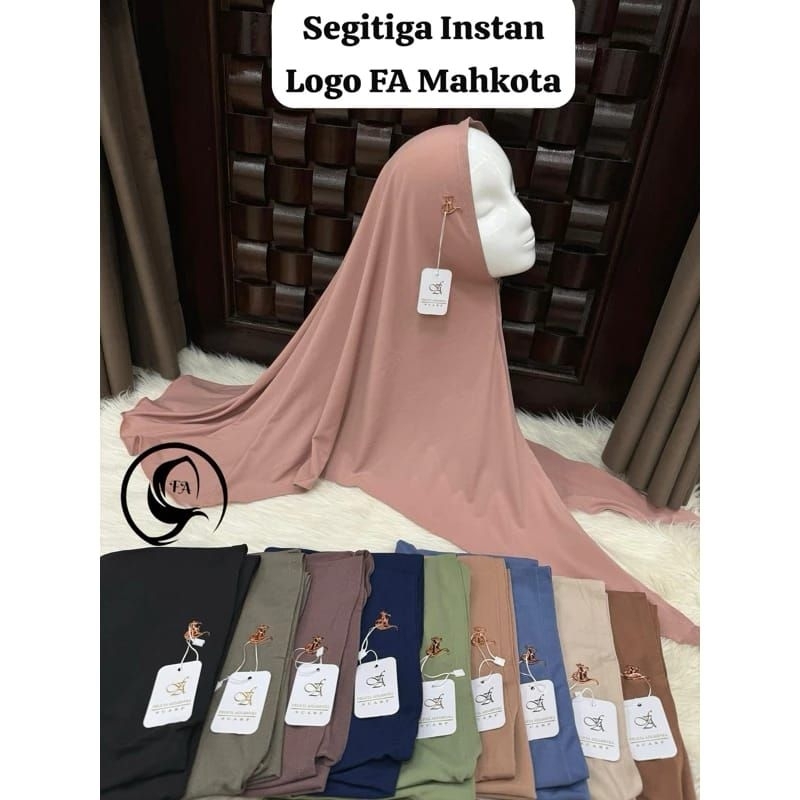 hijab segitiga instan by felicia azzarenka scarves