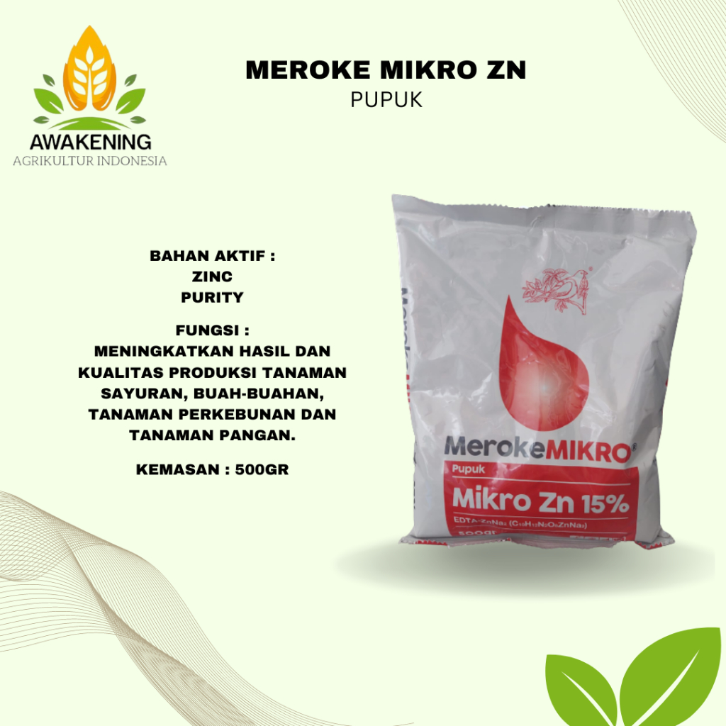 PUPUK MEROKE MIKRO ZN 15% 500GRAM