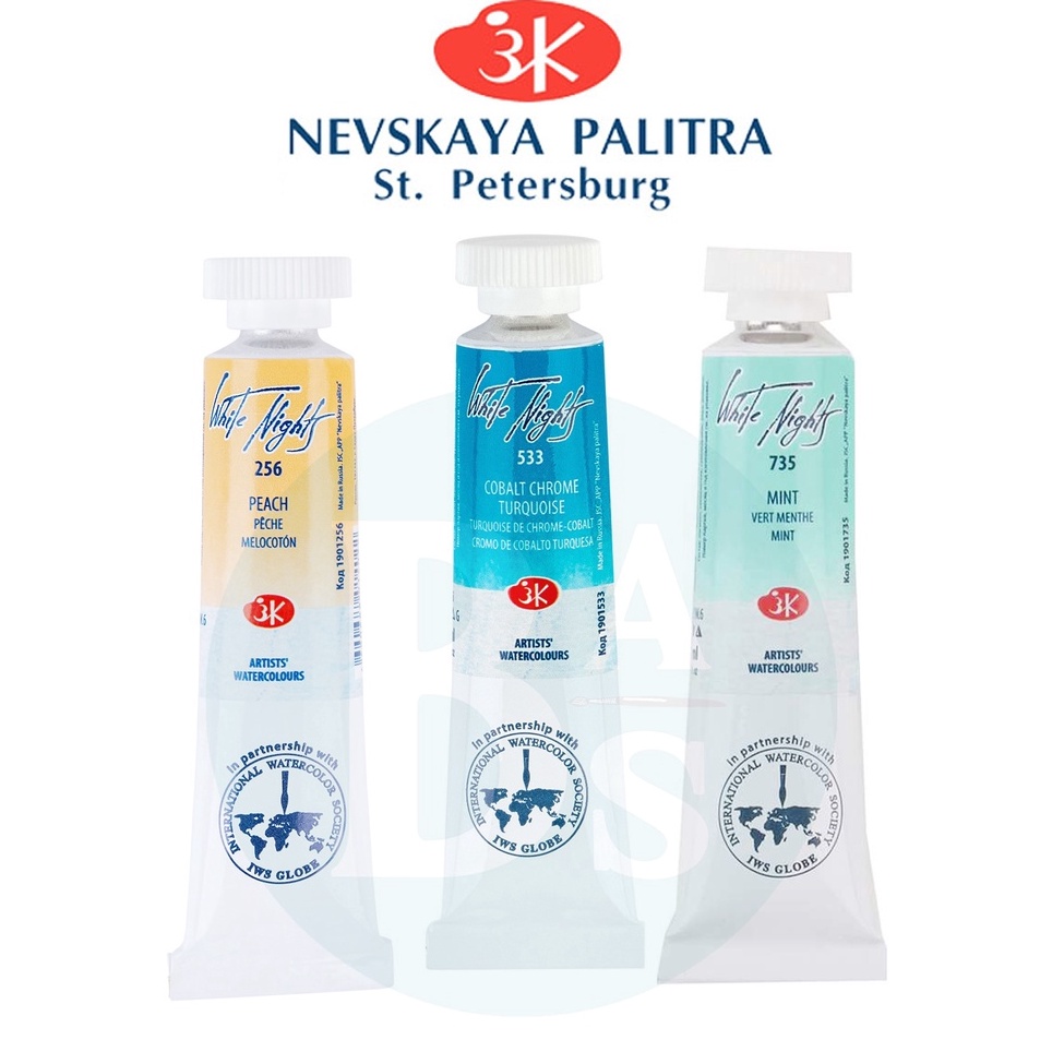 

Nevskaya Palitra Watercolours Ukuran 1 ml Kemasan Tube Part A 22 White Night 1 Original Peralatan Melukis Terlaris dari BAS Bali Art Supplies Jaka