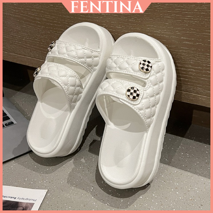 FENTINA Sandal Wanita Kekinian Sandal Fuji Korea Sandal Jelly Slop Wedges Premium Tidak Licin Empuk