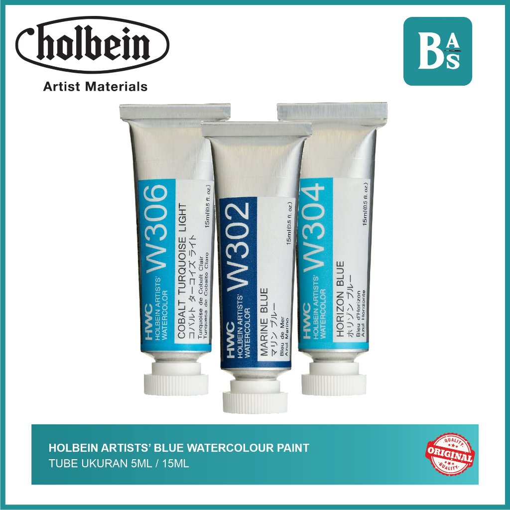 

Holbein - Cat Air 5ml/15ml Biru - Artist Watercolor Paint Blue - Bali Artemedia