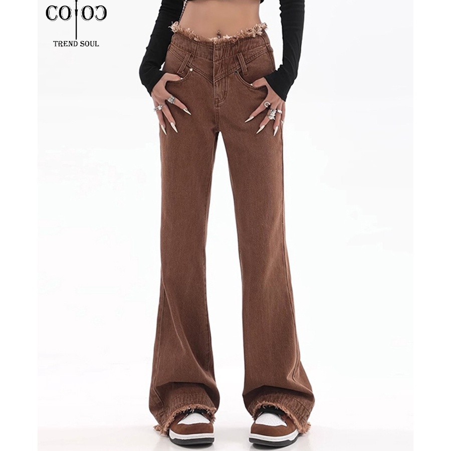 PALING AMPUH Coco Trend Soul Jeans Coklat New Highwaist Loose Celana Jeans