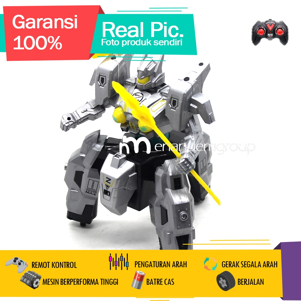 Mainan Mobil Remot Kontrol RC Robot Tank War Fighting Mecha-X Berjalan Asep