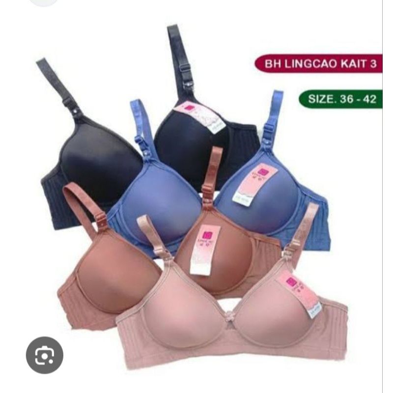 bh bra lingcao original kait 3 busa sedang tanpa kawat
