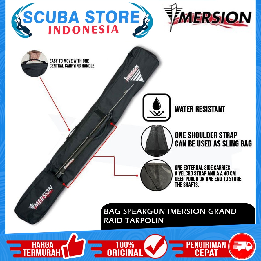Speargun Bag Imersion Grand Raid Tarpolin 170cm X 21cm Tas Panjang Tembak Ikan Spearfishing Spearo