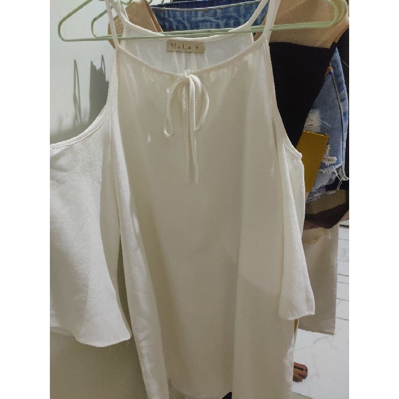 (Preloved) Dress Wanita N.y.L.a warna Putih Size M