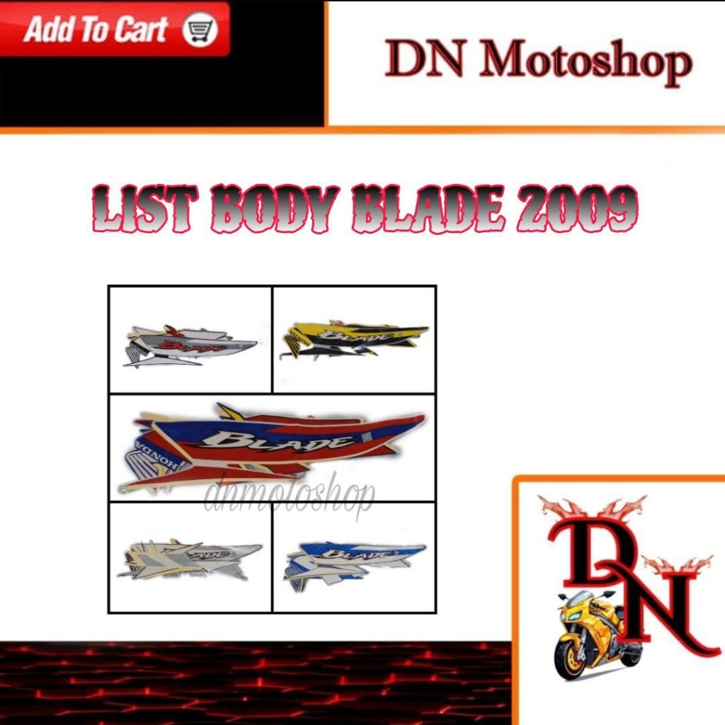 Striping Sticker List Body Blade 2009
