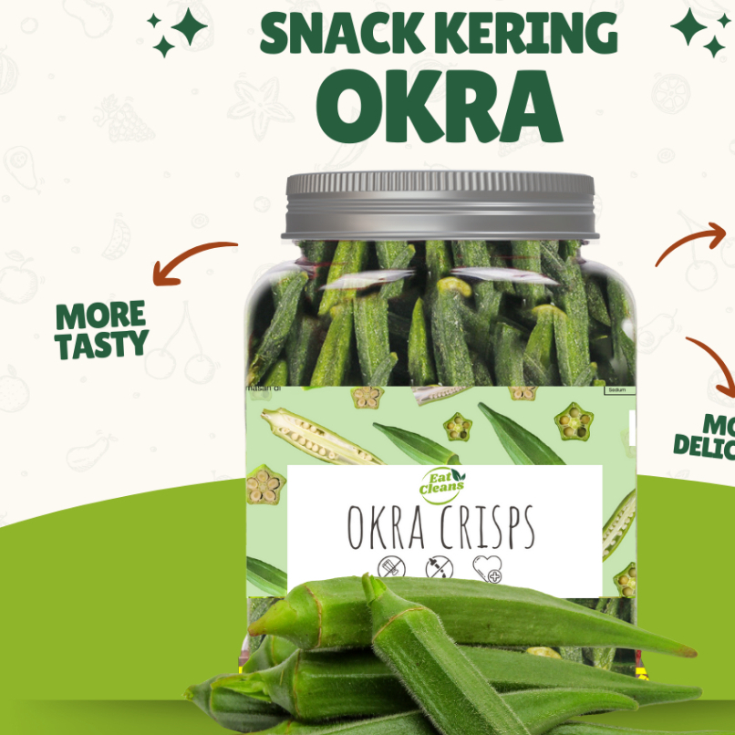 

Keripik Okra Premium - Keripik Sayur Okra Krispi - Cemilan Diet Snack Sehat Rendah Kalori - Okra Crisps Vacuum Fried VIRALLL