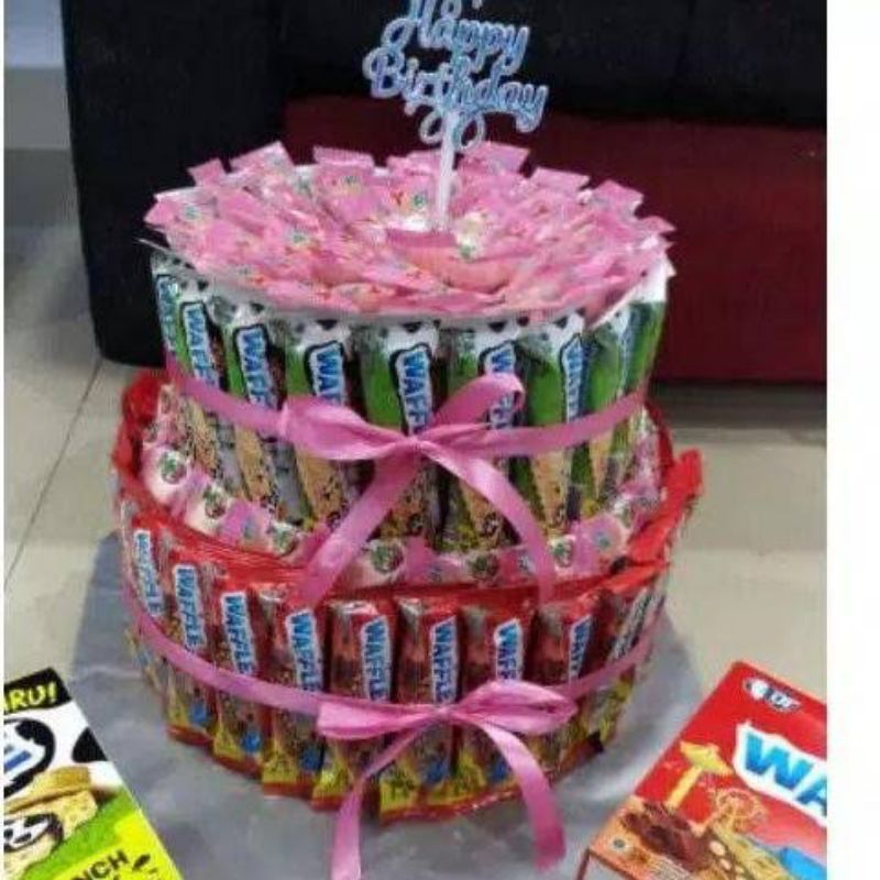 

tower snack/kado ultah cantik/kado snack mewah