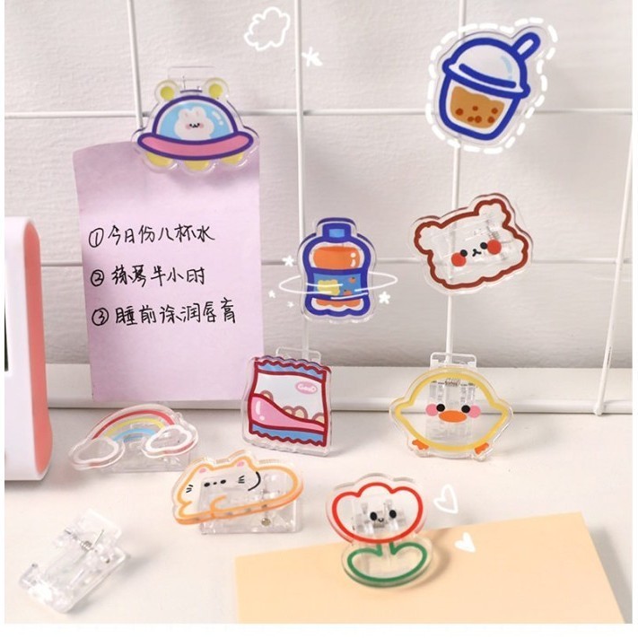 

Paper Clip Acrylic, Penjepit Kertas Akrilik Kartun Lucu Transparant
