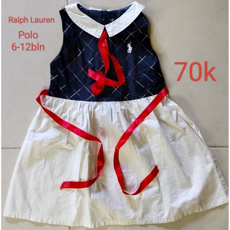 Dress bayi perempuan 6-12 bulan Polo Ralph Lauren super like new