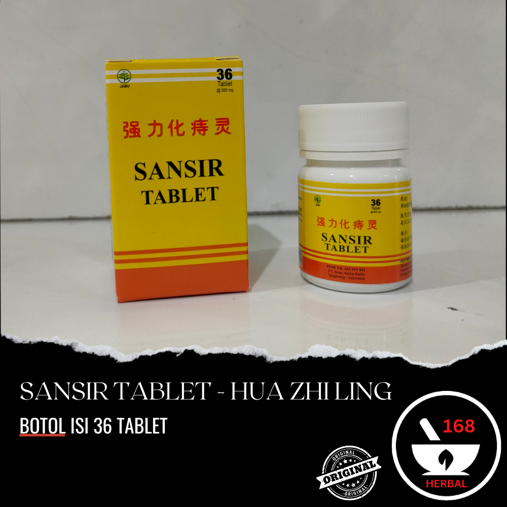 SANSIR TABLET- HUA ZHI LING Wasir / High Strength Fargelin Botol isi 36 tablet